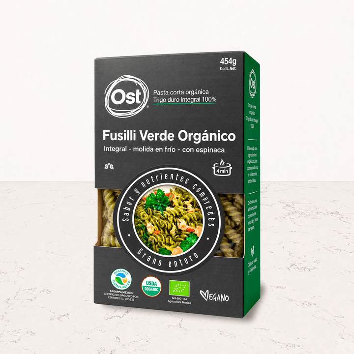Fusilli integral orgánico 454g OST Gourmet