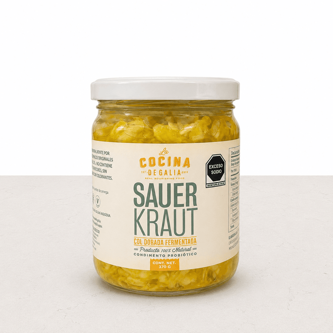 Sauerkraut dorada con cúrcuma 370g La Cocina de Galia