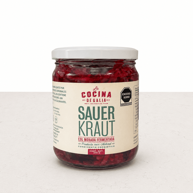 Sauerkraut col morada fermentada 370g La Cocina de Galia