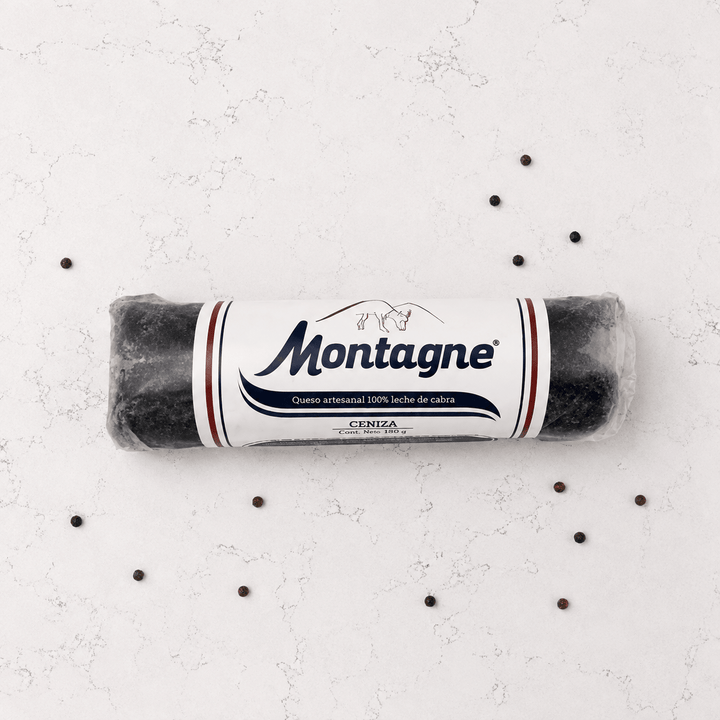 Queso artesanal de cabra con cenizas 200g Montagne