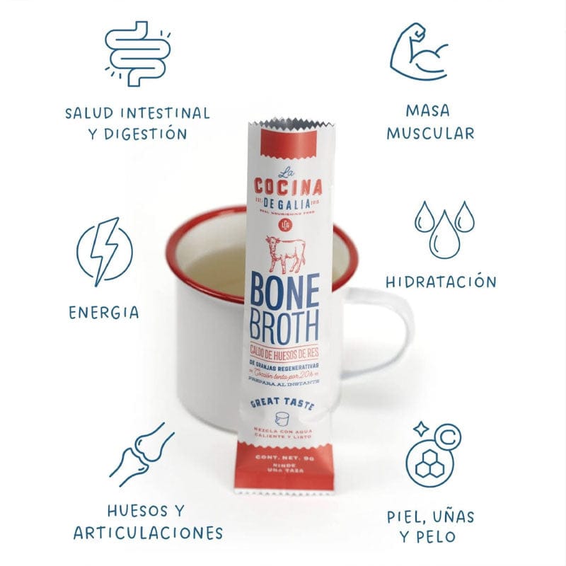 DILMUN Caldo de huesos en polvo liofilizado de pollo 9g La Cocina de Galia