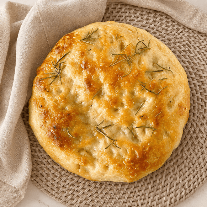 DILMUN Focaccia de masa madre orgánica y romero 300g Nuro