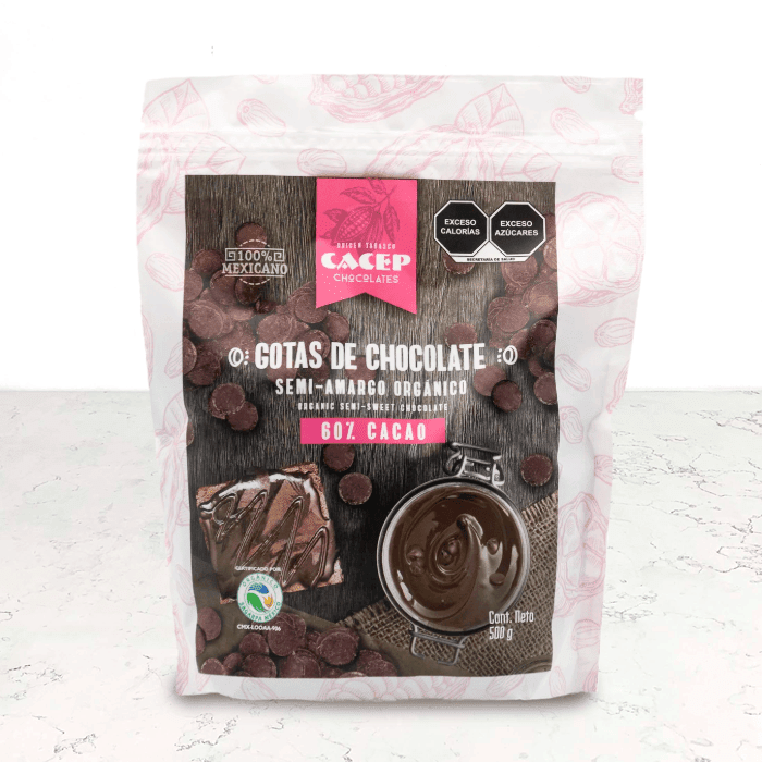 DILMUN Gotas de chocolate semi-amargo orgánico 60% cacao 500g CACEP
