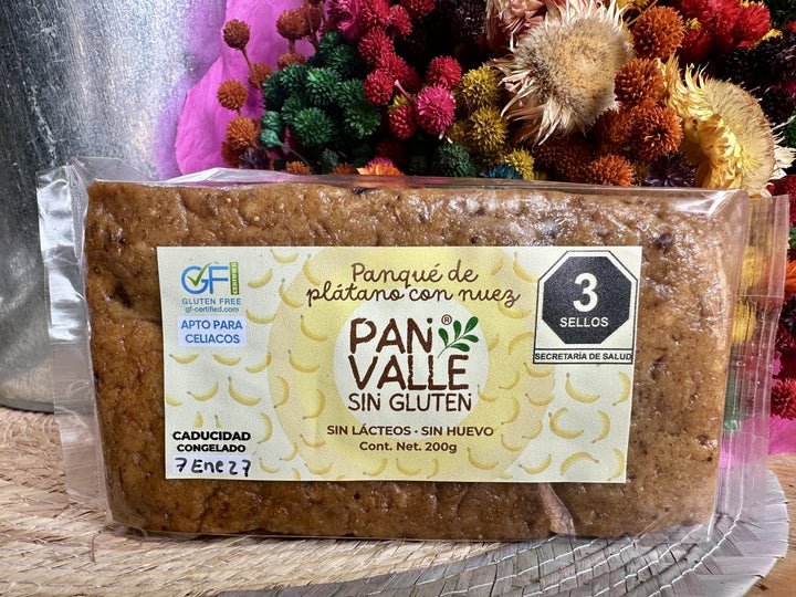 DILMUN Panqué sin gluten con plátano y nuez sin azúcar 200g Pan Valle
