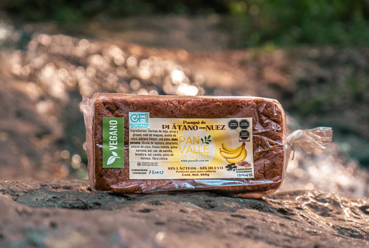 DILMUN Panqué sin gluten con plátano y nuez sin azúcar 200g Pan Valle