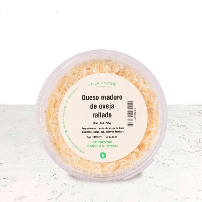 DILMUN Queso maduro de oveja rallado 225g Villa de Patos