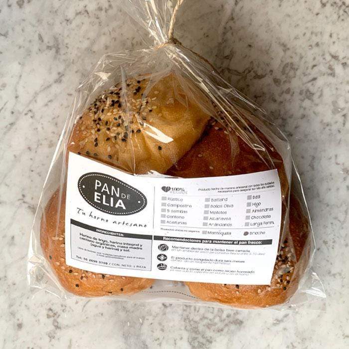 DILMUN Brioche de masa madre para hamburguesa 4 piezas Pan de Elia