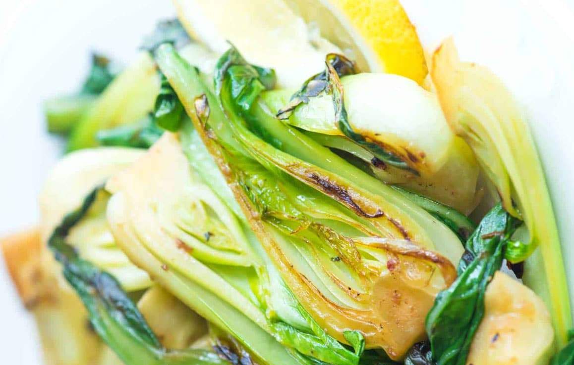 Bok choy con ajo