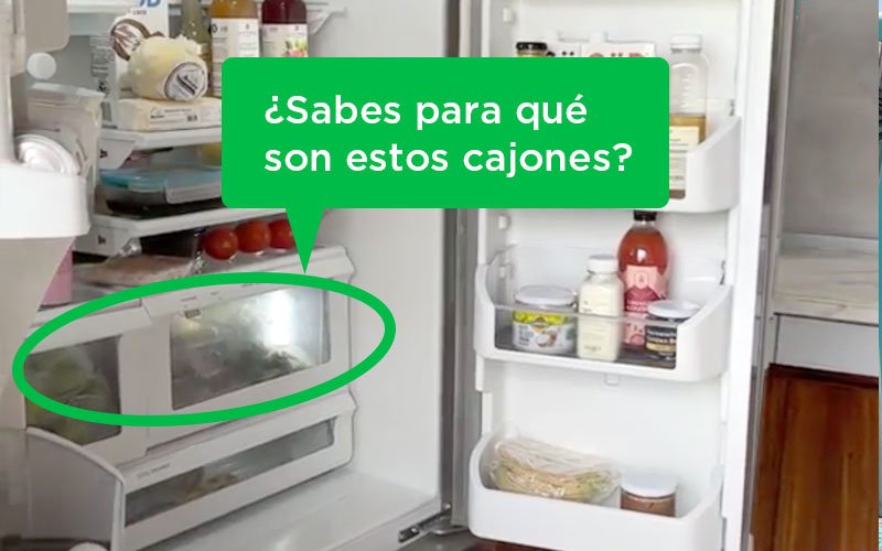 ¿Para qué sirven los cajones del refrigerador?