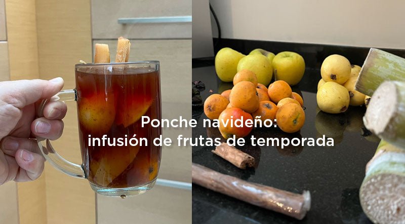 Receta ponche navideño sin piloncillo con sólo fruta