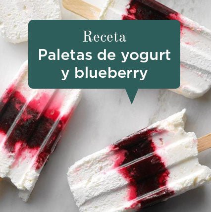 receta paletas de yogurt y blueberry orgáncica