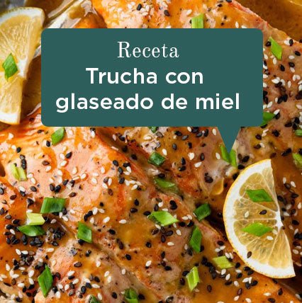 Receta trucha arcoiris con glaseado de miel