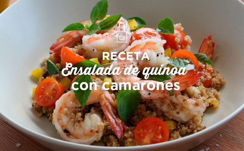 Ensalada de quinoa con camarones