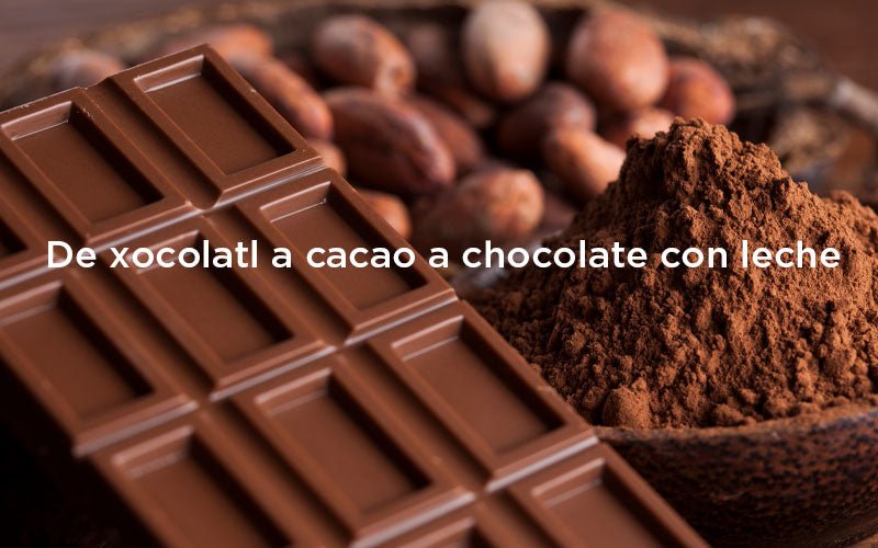 De xocolatl a cacao a chocolate con leche dulce