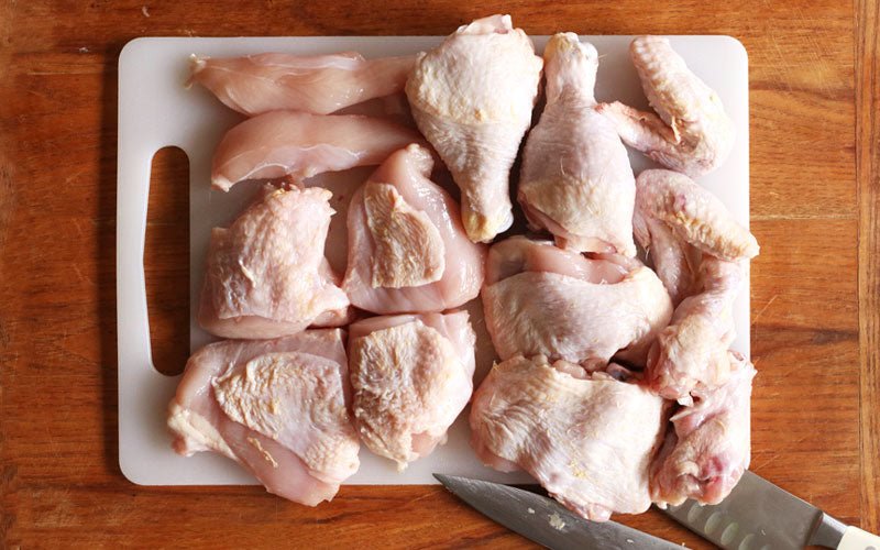 ¿Qué pasa con lo demás si sólo compro pechuga y muslo de pollo?