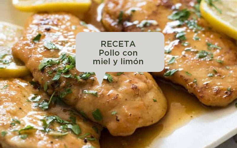 Receta de pollo con salsa de miel y limón