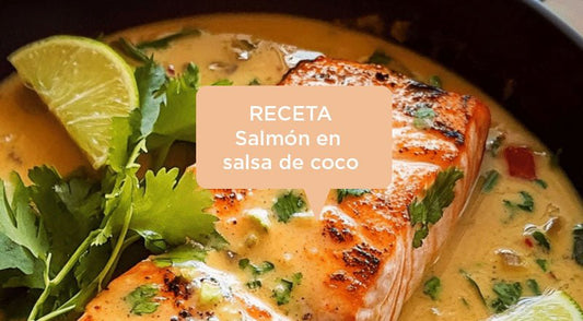 Receta salmón con salsa de coco