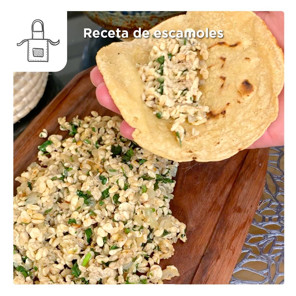 Receta de escamoles