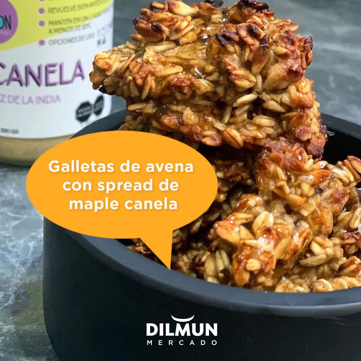 Receta galletas de avena con spread de nueces