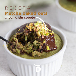 Receta matcha baked oats