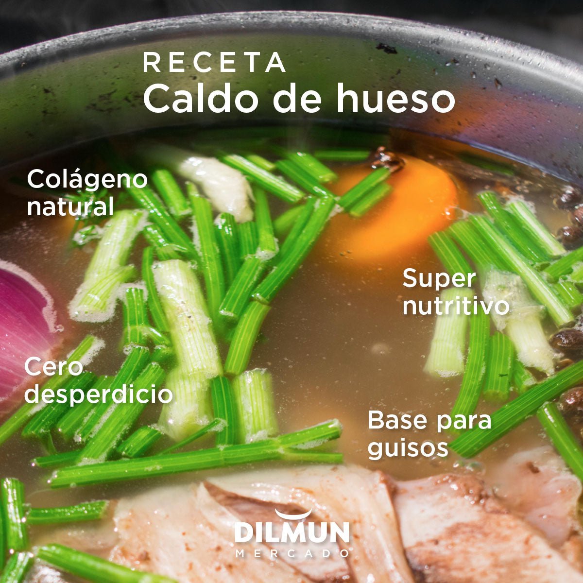 Receta caldo de hueso de pavo o de pollo orgánico