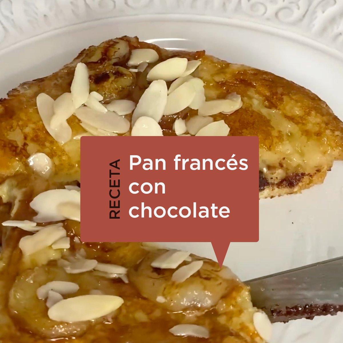 Receta pan francés con chocolate amargo y jarabe de agave