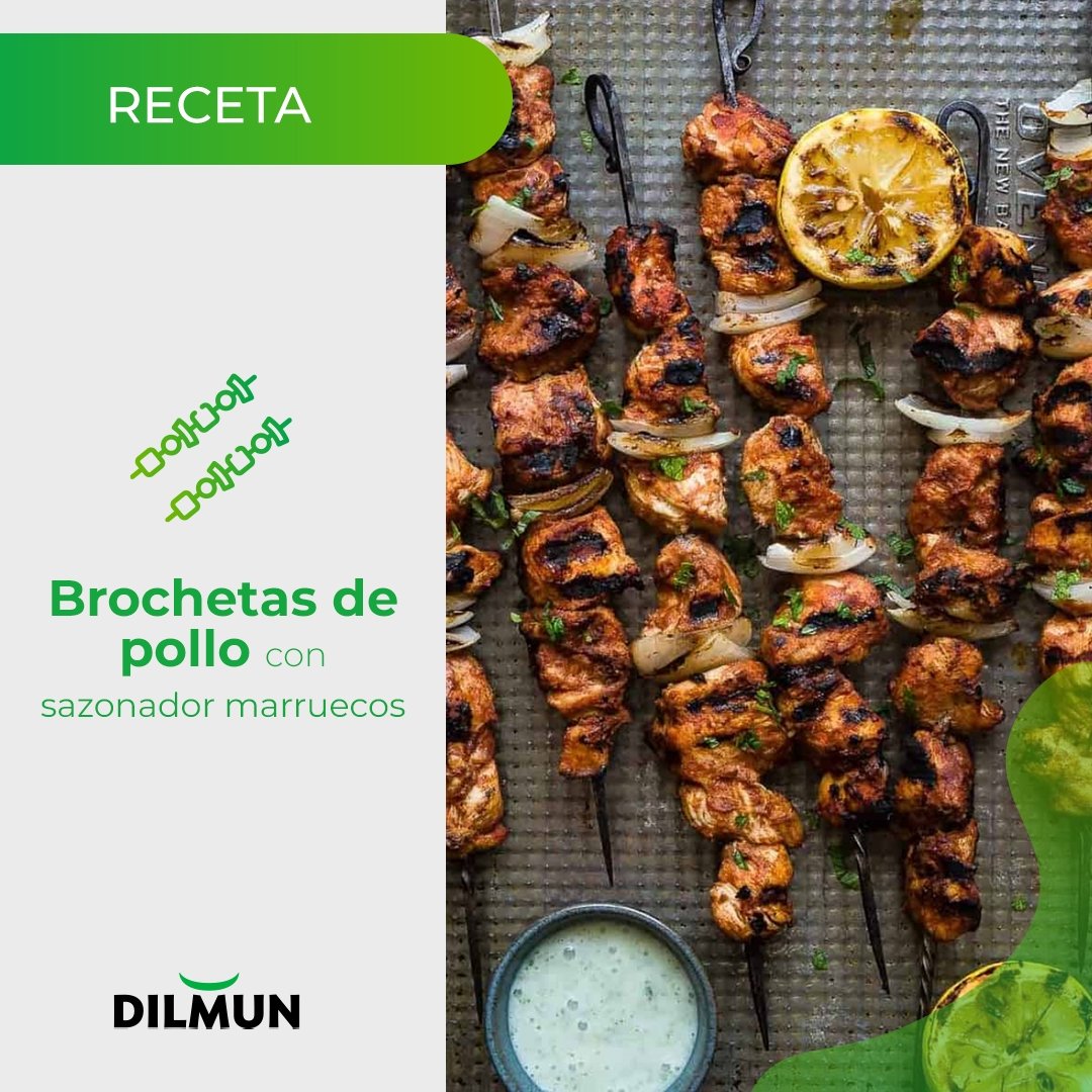 Brochetas de pollo con Sazonador Marruecos