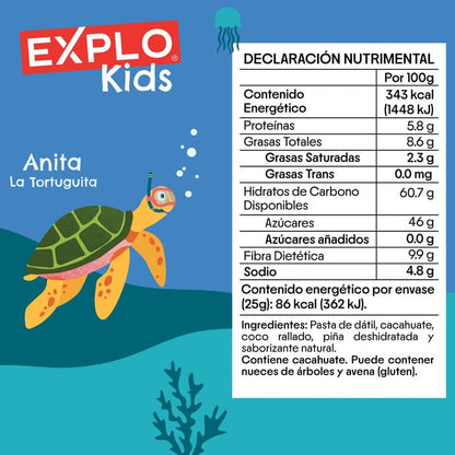 DILMUN 4 Barritas de piña, coco y dátil de 25g EXPLO