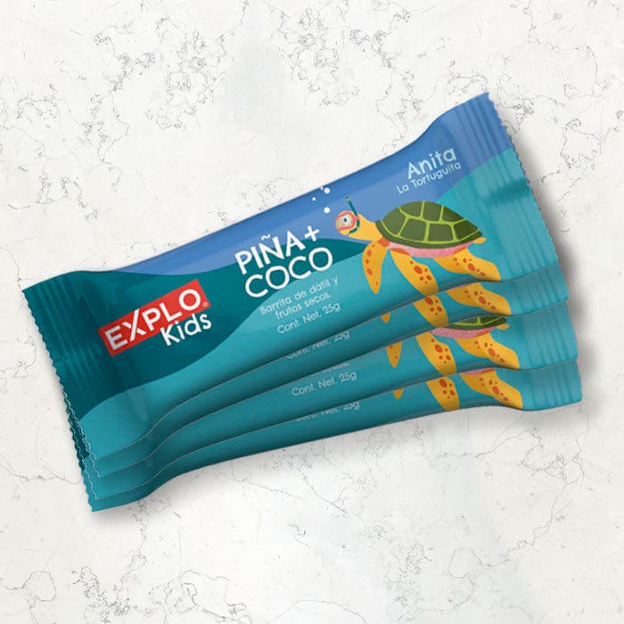 DILMUN 4 Barritas de piña, coco y dátil de 25g EXPLO