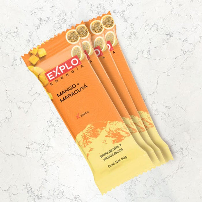 DILMUN 4 Barritas energética de mango y maracuyá 35g c/u EXPLO
