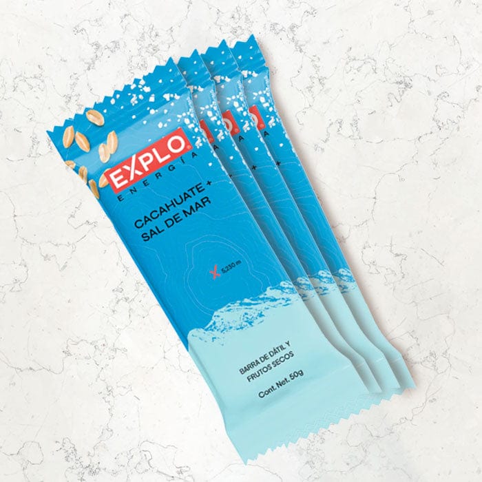 DILMUN 4 barritas energéticas cacahuate y sal de mar 35g c/u EXPLO
