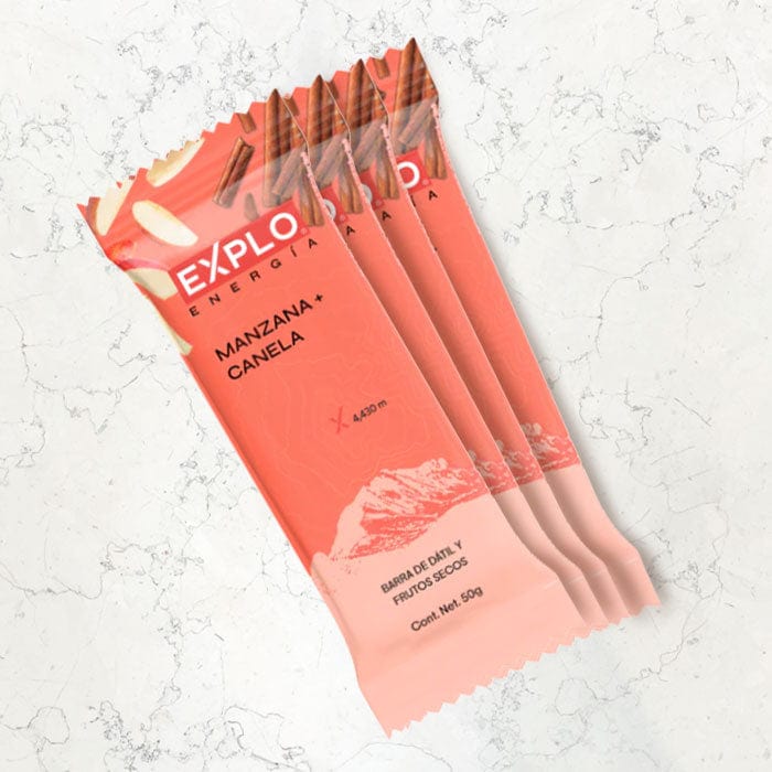 DILMUN 4 Barritas energéticas de manzana y canela 35g c/u EXPLO