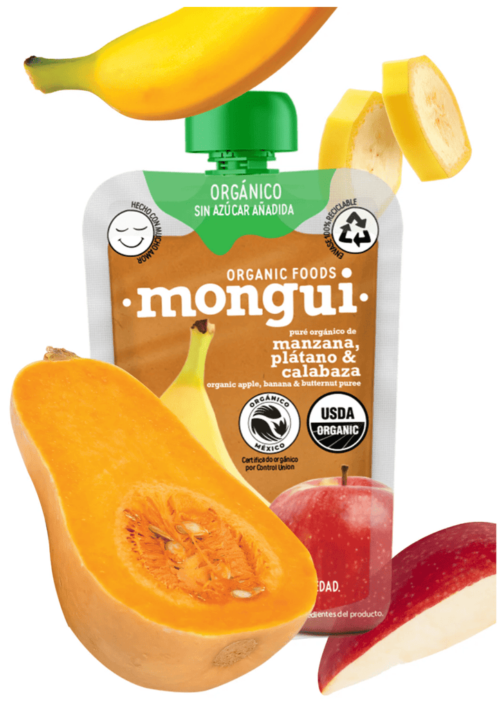 DILMUN 4pack Papillas orgánicas para bebés 100g c/u Mongui