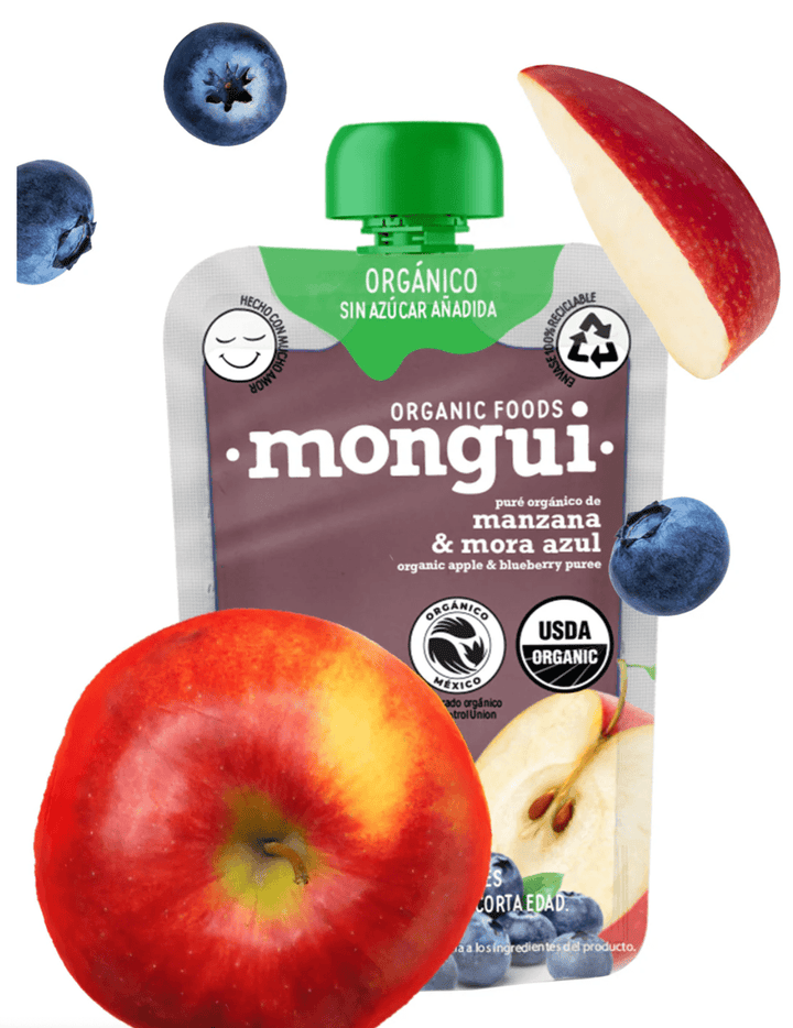 DILMUN 4pack Papillas orgánicas para bebés 100g c/u Mongui