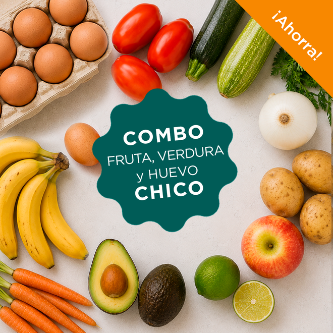 Combo esencial de huevo, frutas y verduras – 4.5kg aprox