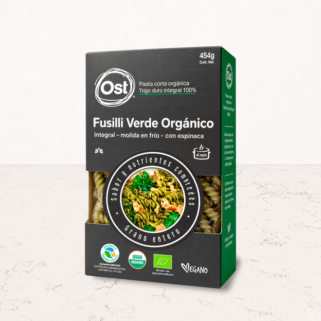 Fusilli integral orgánico 454g OST Gourmet