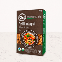 Fusilli integral verde orgánico 454g OST Gourmet