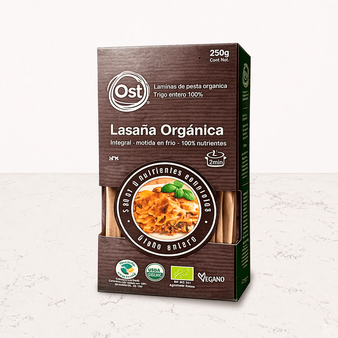 Lasaña integral orgánica 10 Láminas 225g OST Gourmet