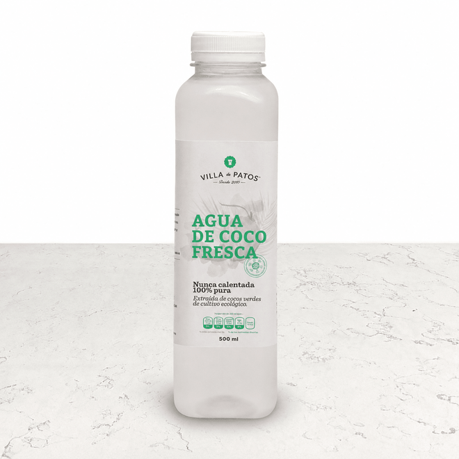 Agua de coco orgánica 500ml Villa de Patos