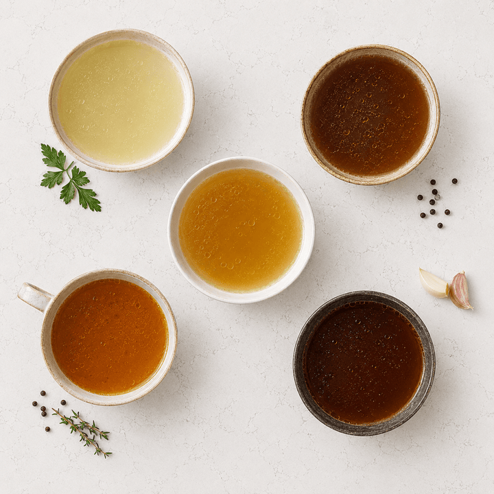Combo de 5 caldos de hueso orgánicos variados