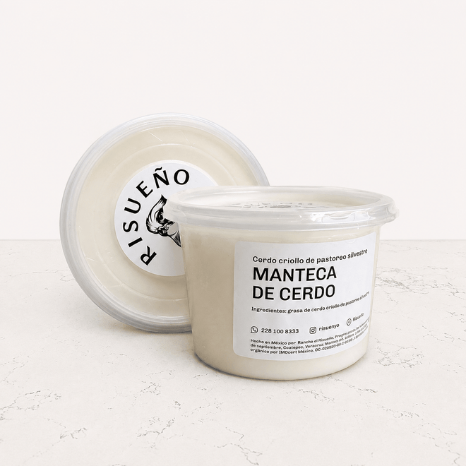 Manteca de cerdo de pastoreo megadiverso 400g Rancho Risueño