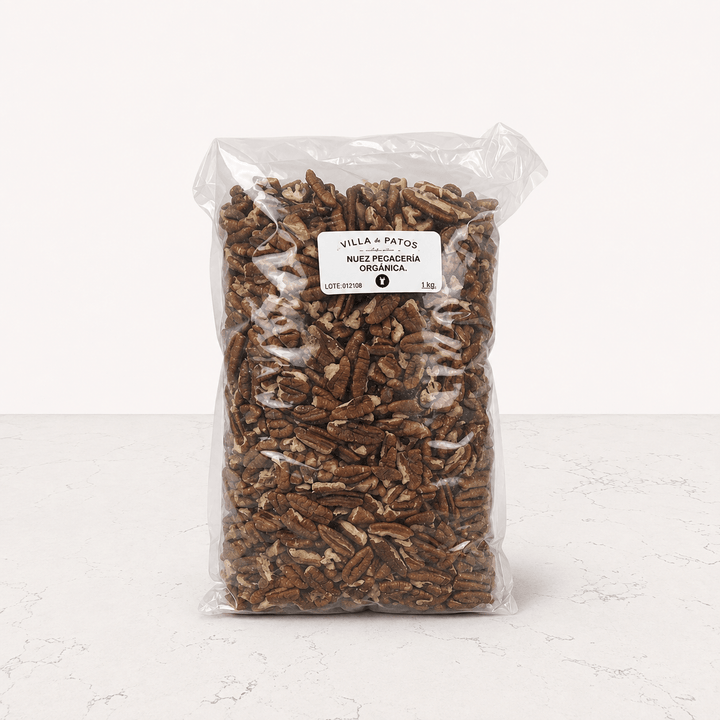 Nuez pecana orgánica en pedacería 1kg Villa de Patos