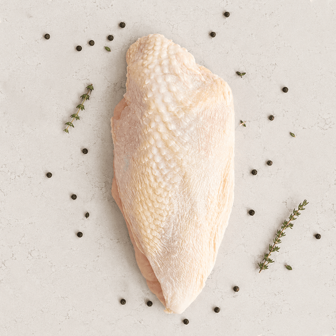 Pechuga de pollo de pastoreo con hueso aprox 450g Indomitus