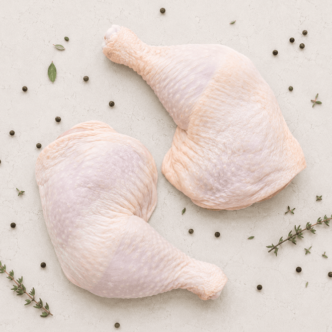 Pierna y muslo de pollo de pastoreo aprox 550g Santa Pradera