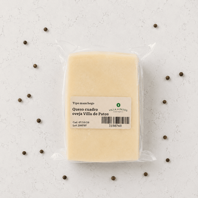 Queso cuadro de oveja de pastoreo 500g Villa de Patos