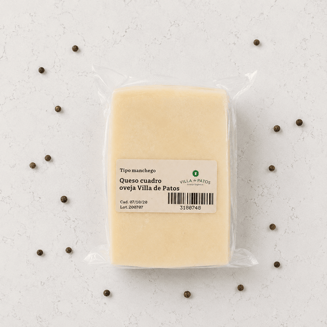 Queso cuadro de oveja de pastoreo 500g Villa de Patos