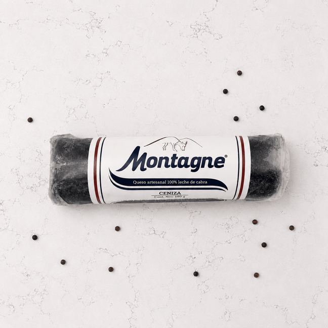 Queso artesanal de cabra con cenizas 200g Montagne