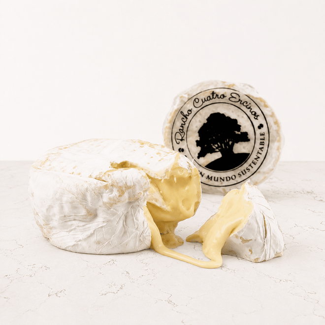 Queso tipo Camembert 100% pastoreo 130g aprox Rancho Cuatro Encinos