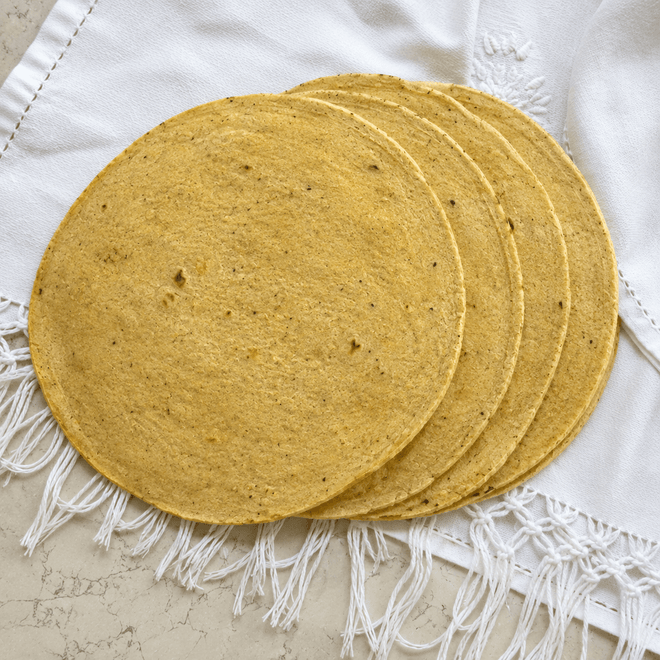 Tortillas de maíz amarillo agroecológico 12 piezas Ecosentli