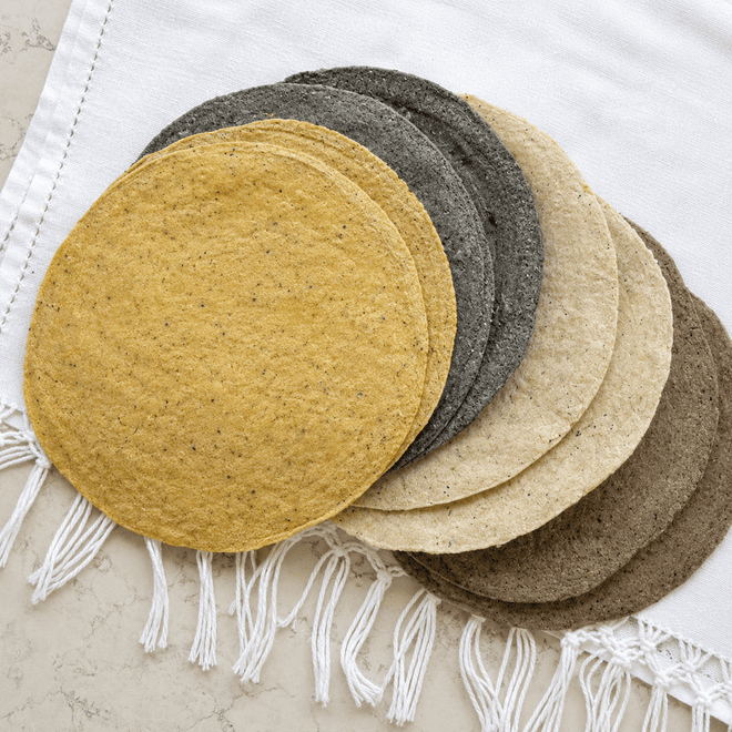 Tortillas de maíz de colores agroecológico 12 piezas Ecosentli